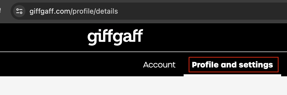 进入 Profile and Setting 页面