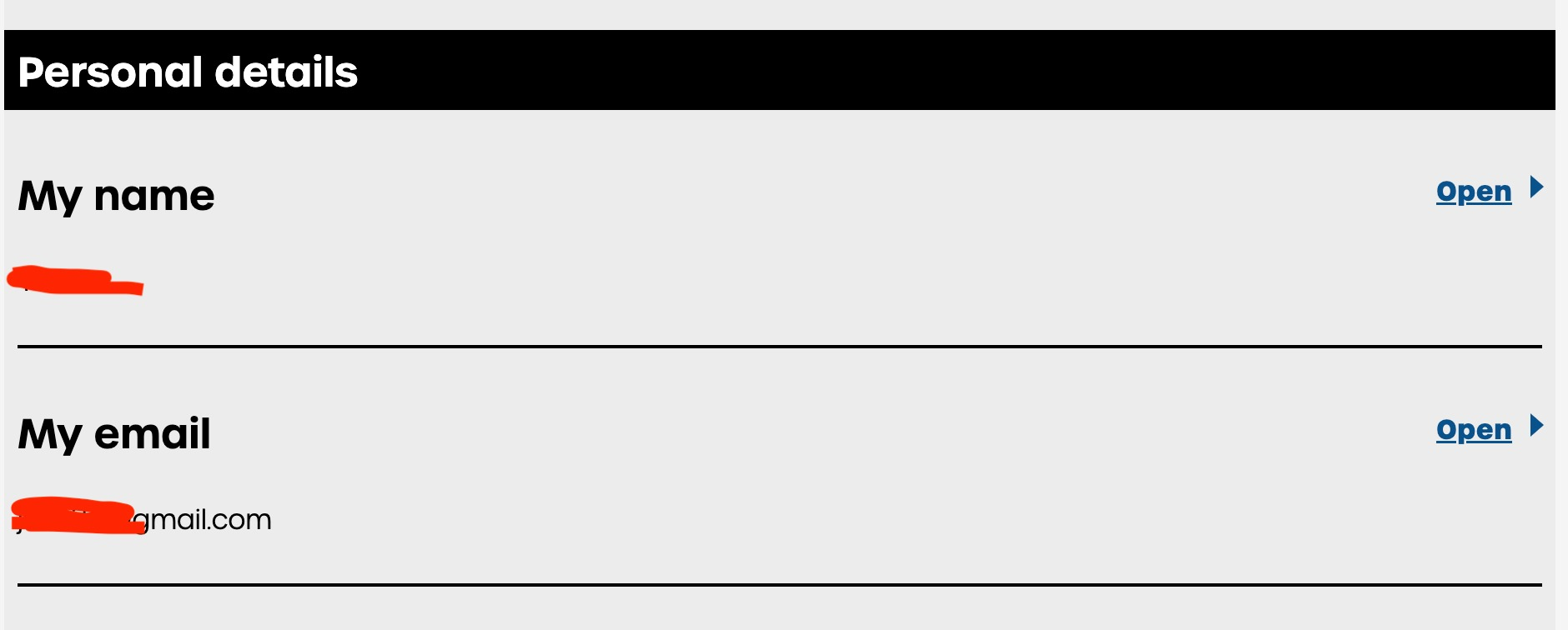 展开 My email 设置