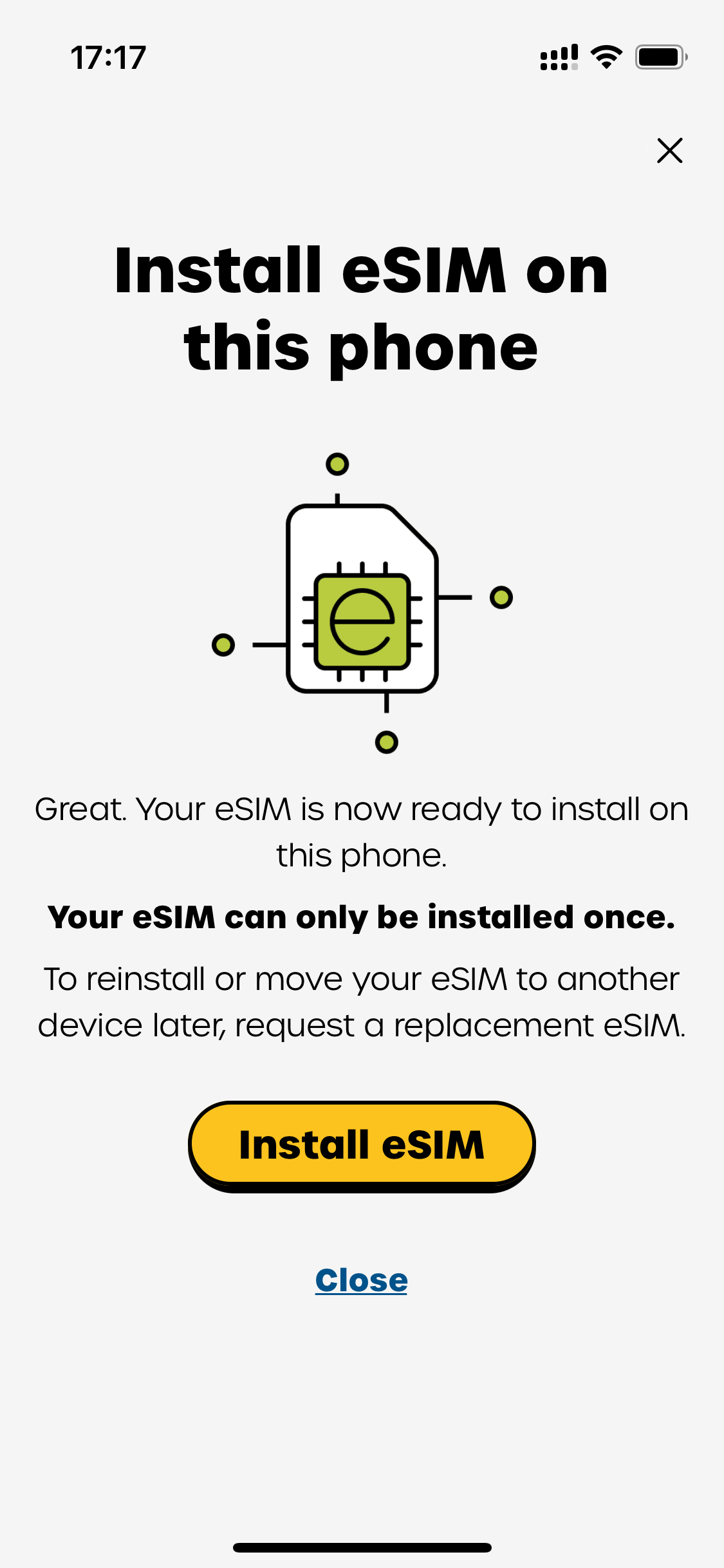 Install eSIM